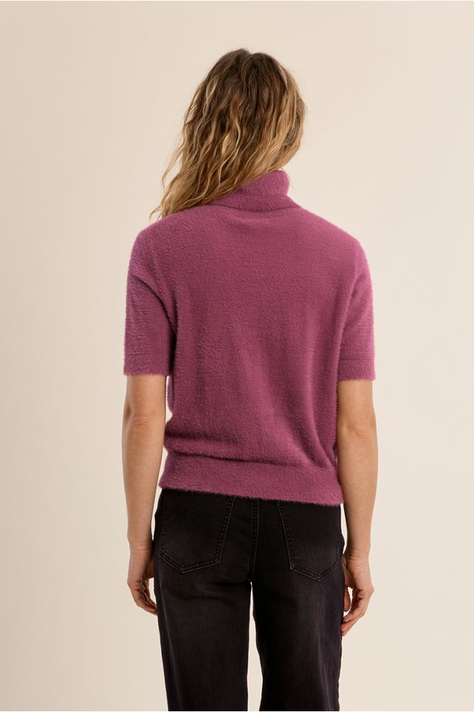 Jersey de manga corta cuello alto