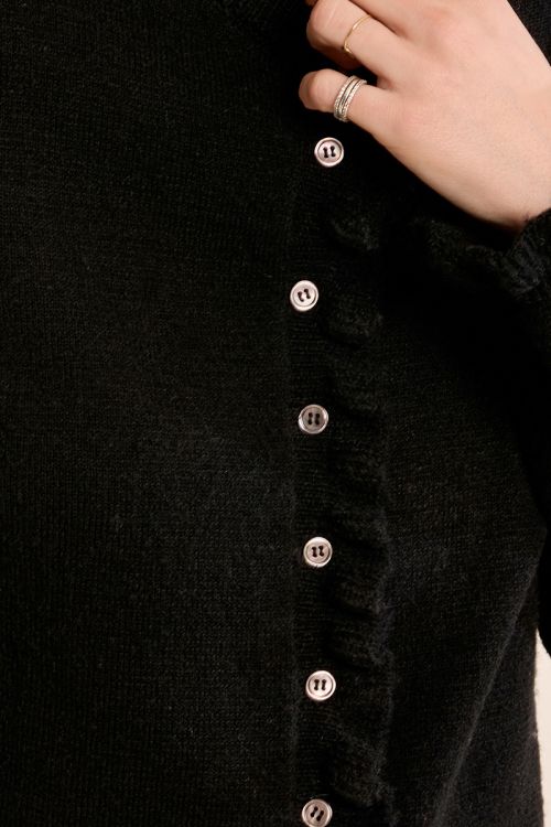 Cardigan en maille à fronces