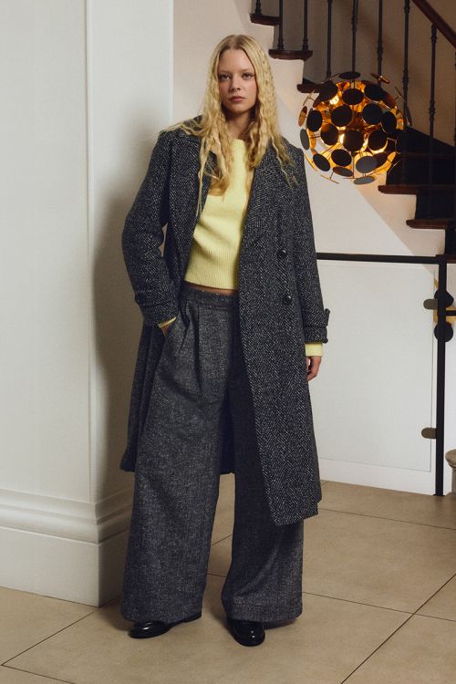 Pantalon à pinces évasé