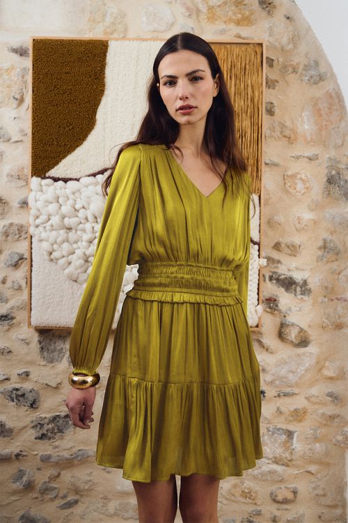 Short satin dress
