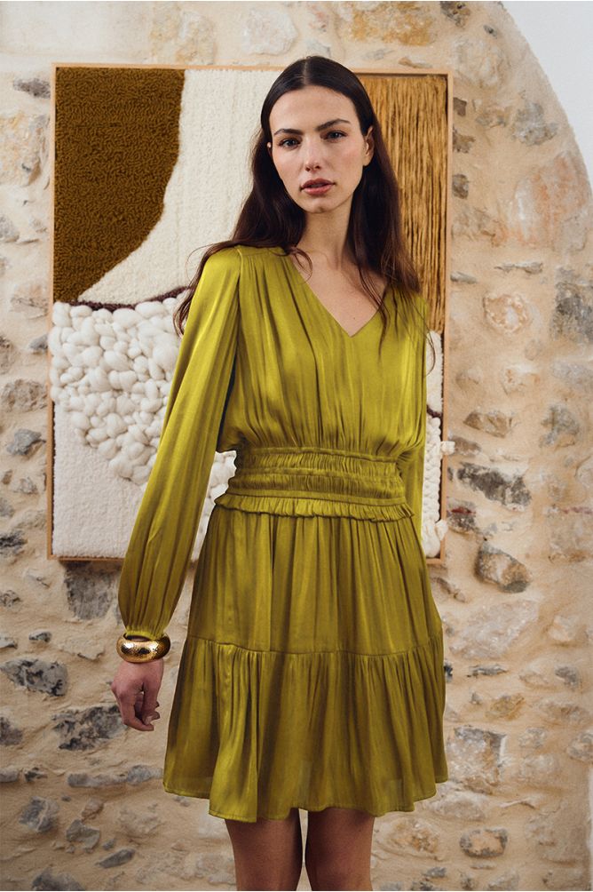 Short satin dress
