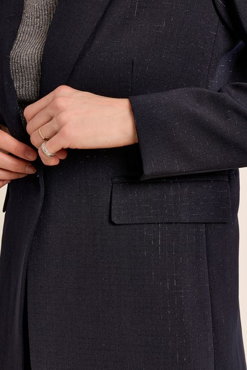 Blazer de manga larga cuello y solapa