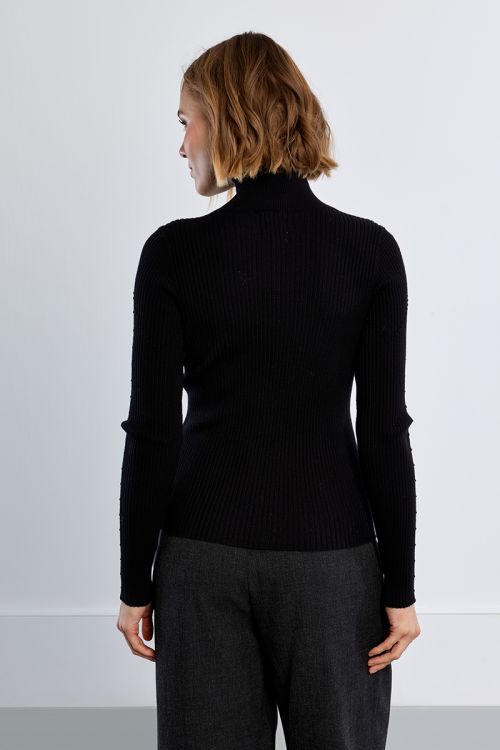 Pull côtelé sporty, col zippé