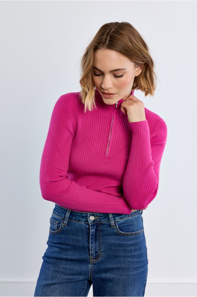 Jersey de manga larga cuello alto