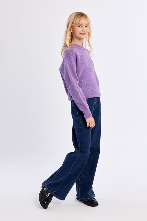 Pull en maille à motifs étoiles