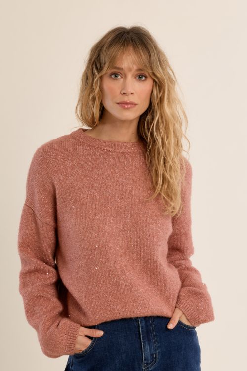 Knitted sweater, iridescent