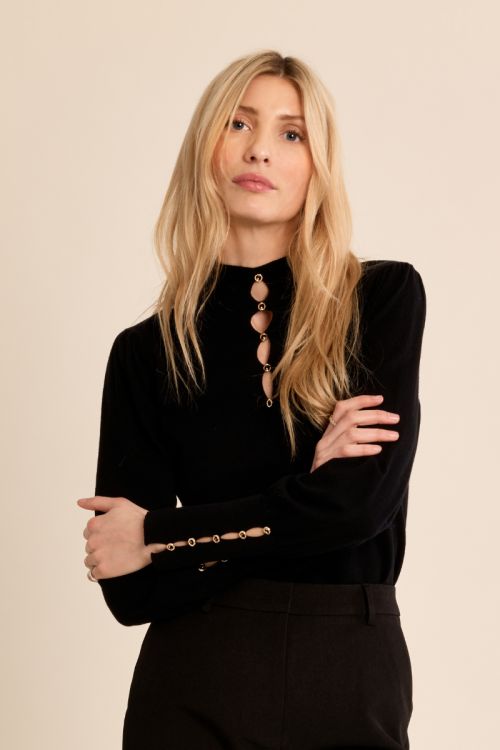 Fancy neckline sweater