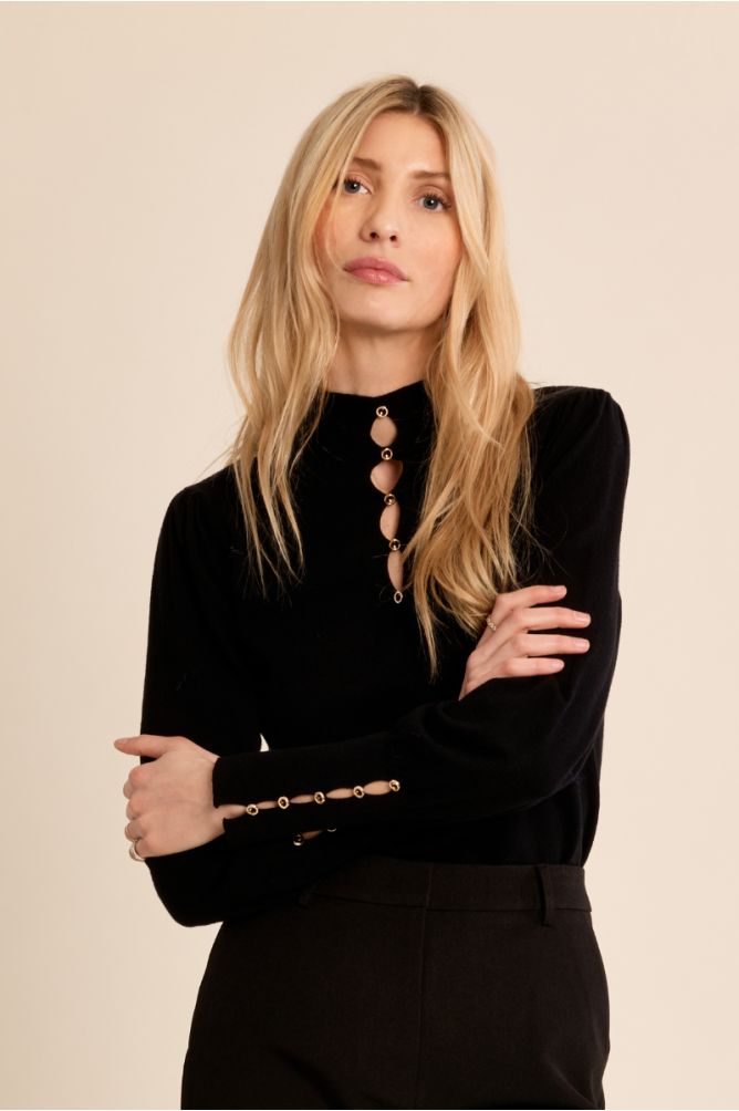 Fancy neckline sweater