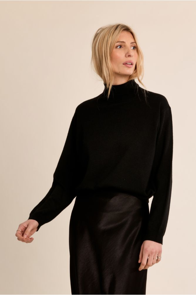 Pull col roulé en maille