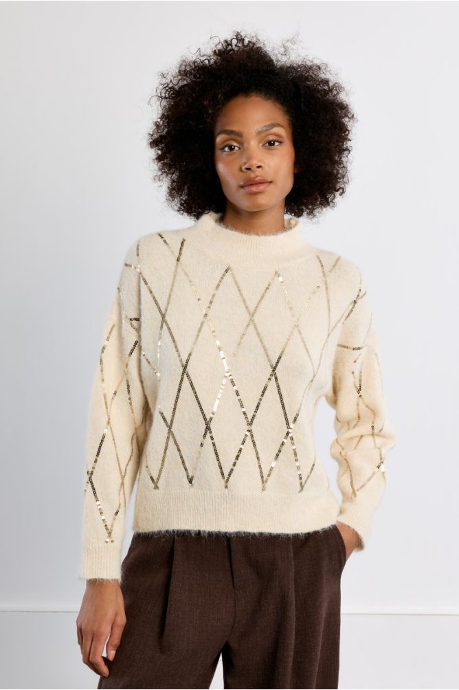 Pull en maille, à sequins