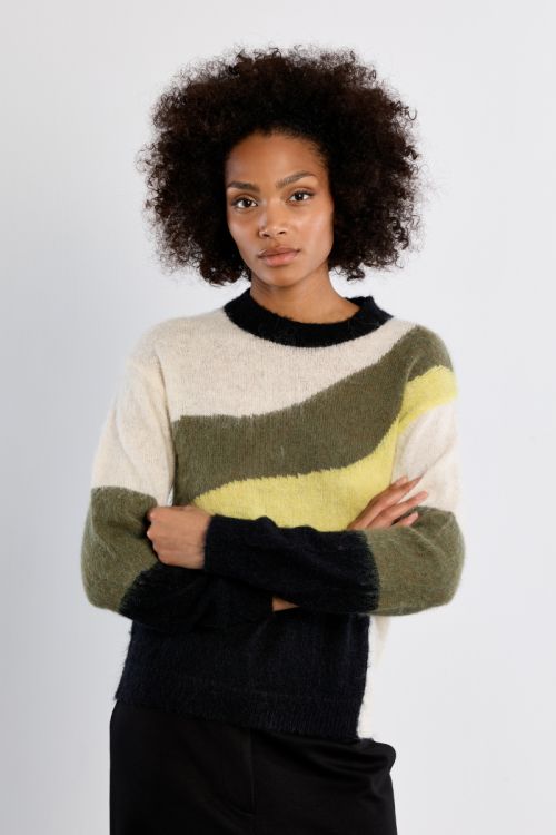 Pull en maille brossée