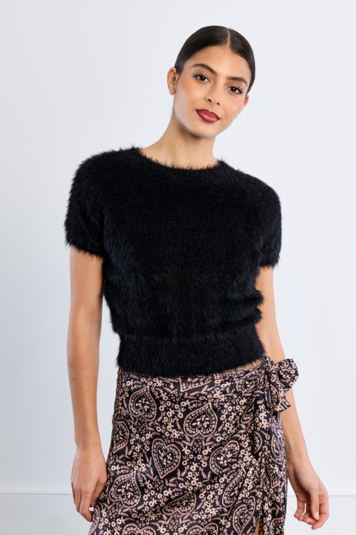Jersey de manga corta de peluche