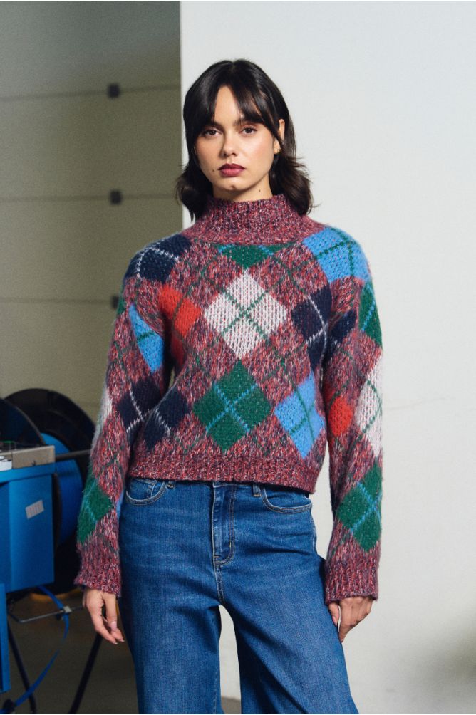 Plaid sweater