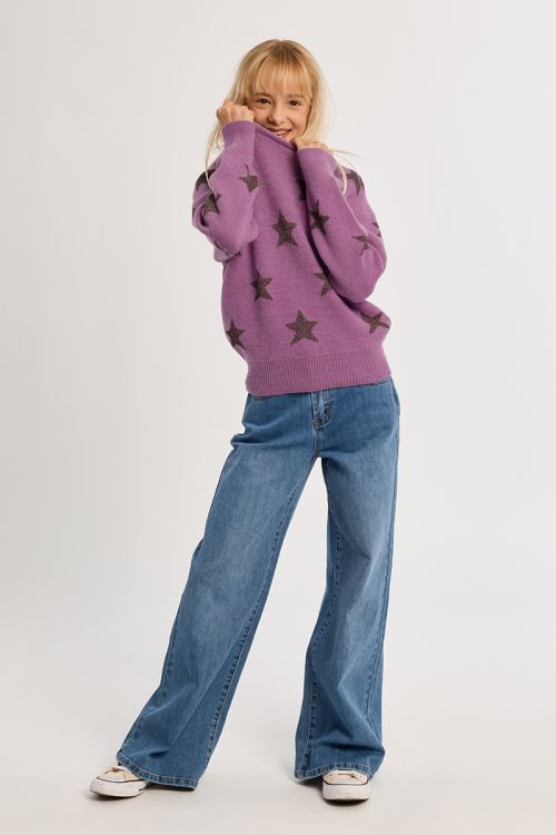 Pull en maille à motifs étoiles