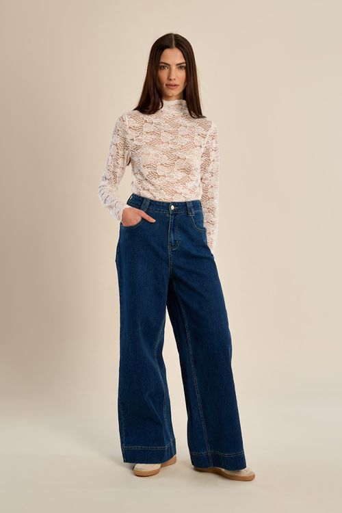 Pantalón vaquero perneras anchas