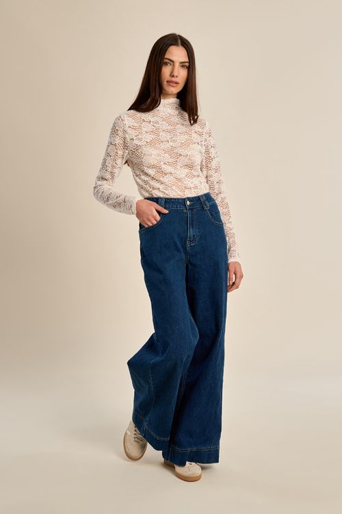 Pantalón vaquero perneras anchas