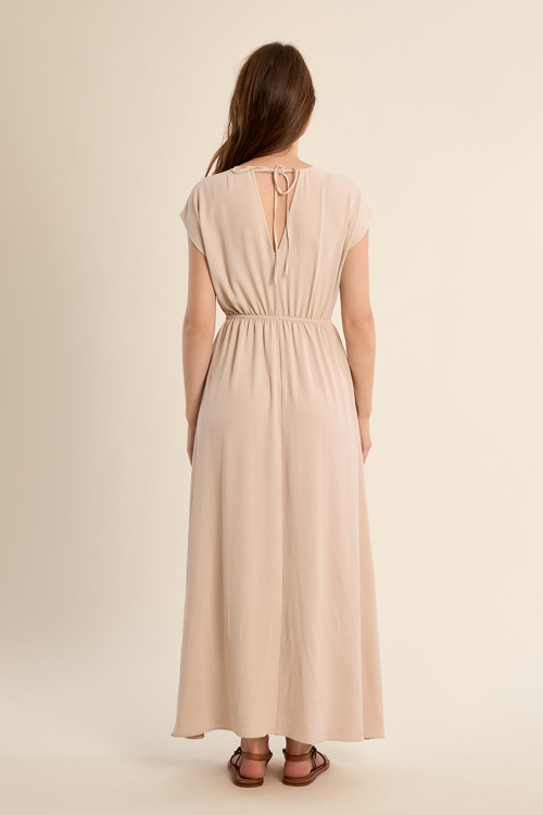 Maxi dress with elasticated waist