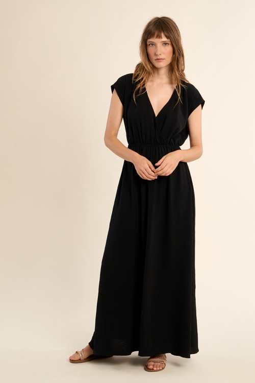 Maxi dress with elasticated waist