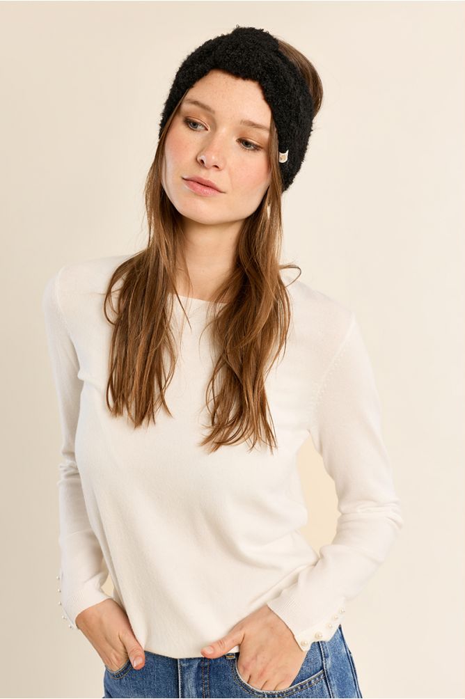 Bandeau en laine chinée