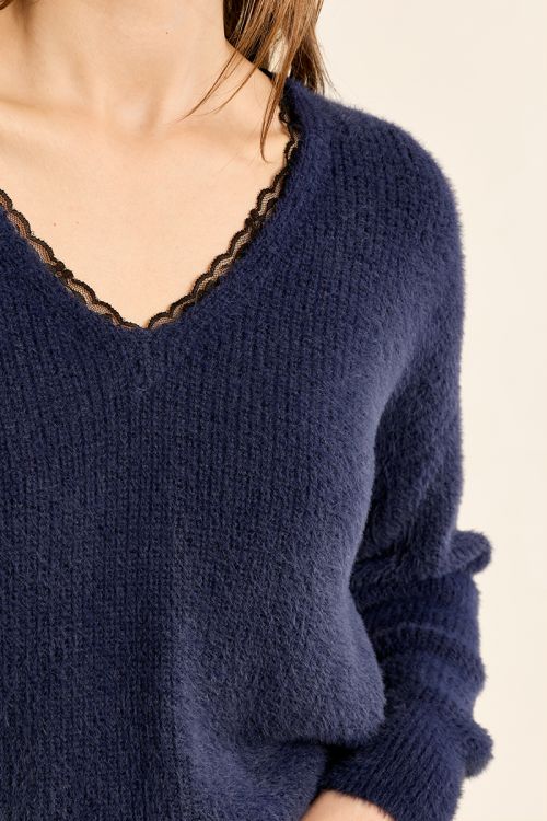 Jersey de manga larga detalle encaje