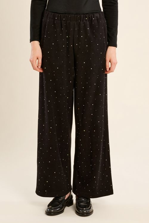 Pantalón largo detalle brillantitos