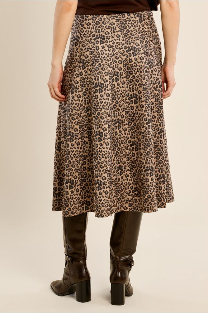 Falda midi con estampado