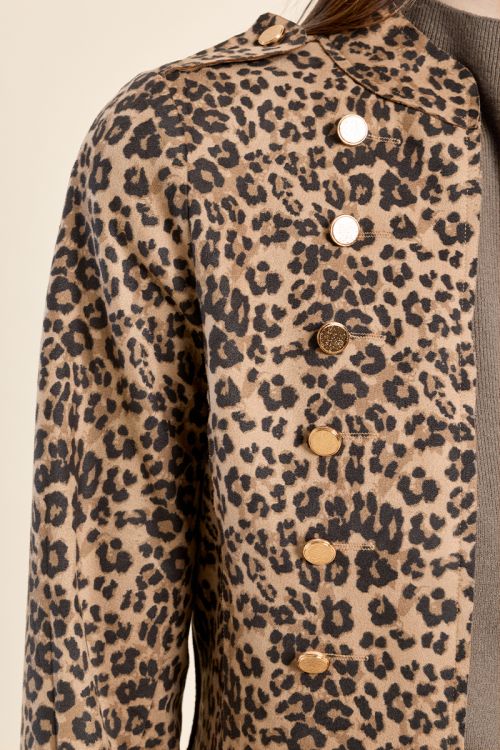 Veste officier, imprimée léopard