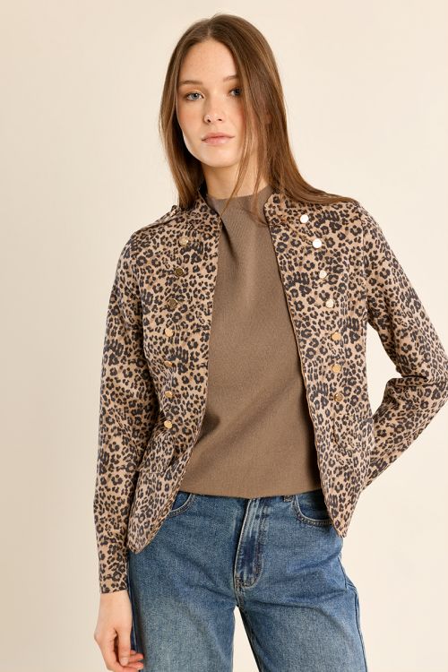 Chaqueta militar con estampado
