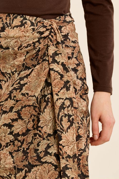 Falda larga con estampado