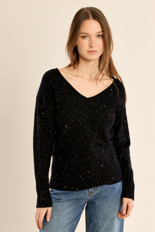 Jersey de manga larga detalles brillantes