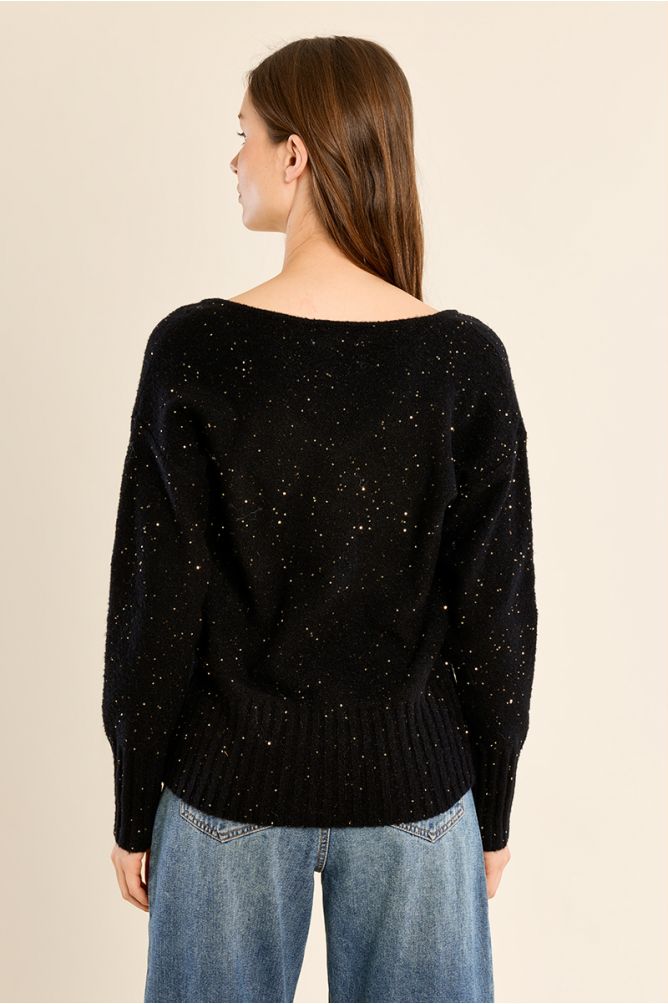 Thin sweater, embellished with sequins