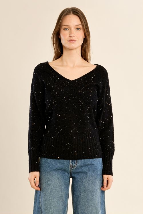 Thin sweater, embellished with sequins