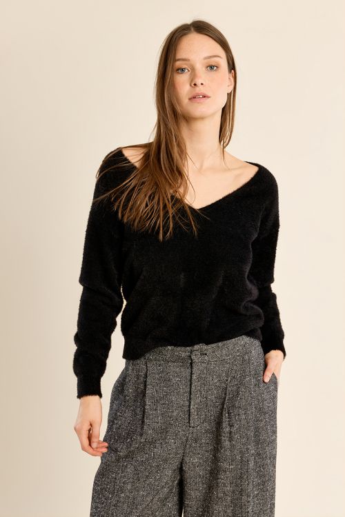 Jersey de manga larga cuello en V