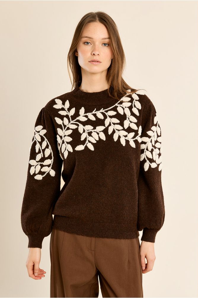 Jersey de manga larga detalle flores