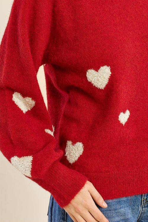Jersey de manga larga detalle corazones