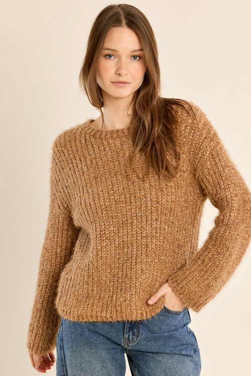 Plain knit sweater