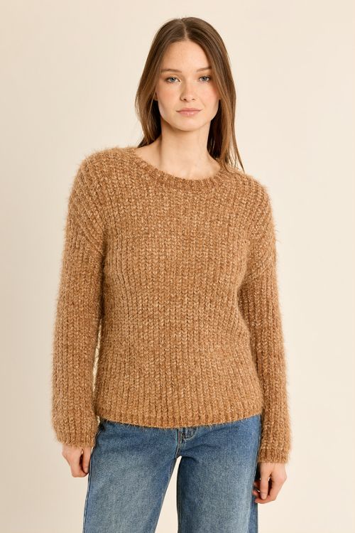Plain knit sweater
