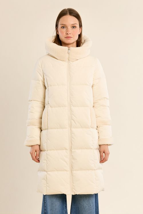 Quilted hooded jacket