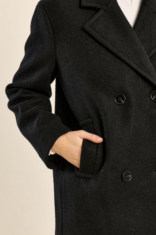 Manteau court boutonné