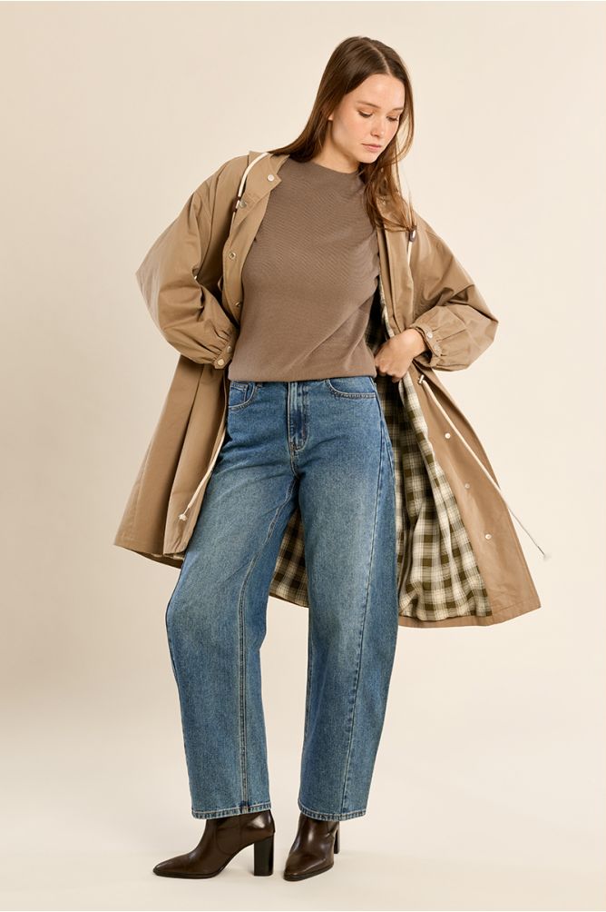 Trench-coat à capuche