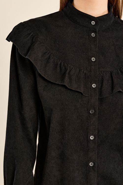 Camisa de manga larga detalle volantes