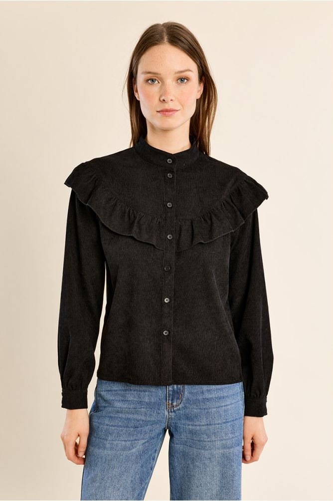 Camisa de manga larga detalle volantes