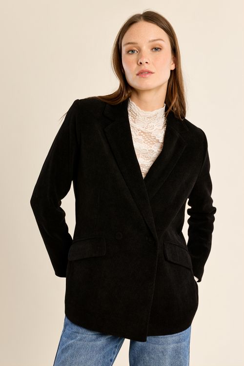 Straight velvet blazer