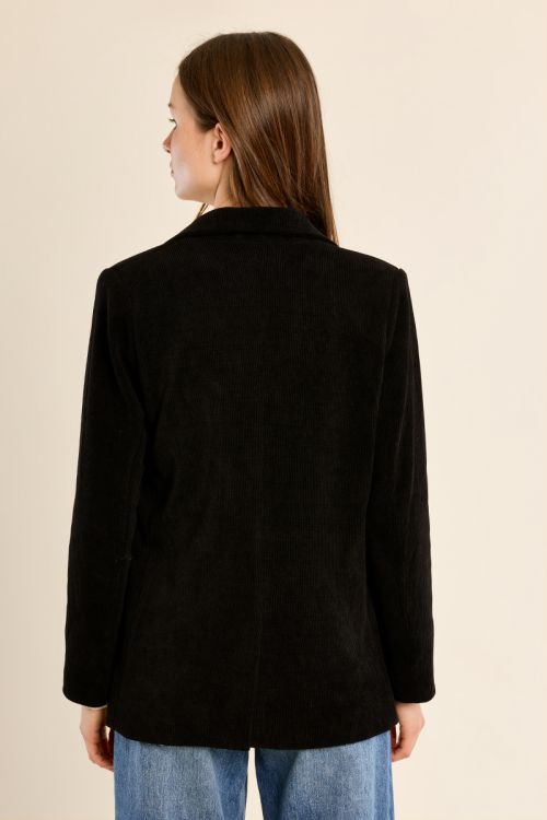 Straight velvet blazer