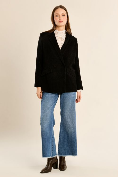 Blazer droit en velours