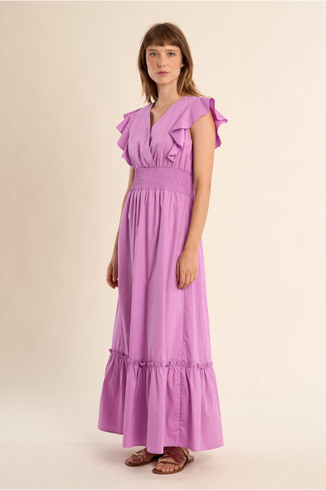 Robe longue en volume