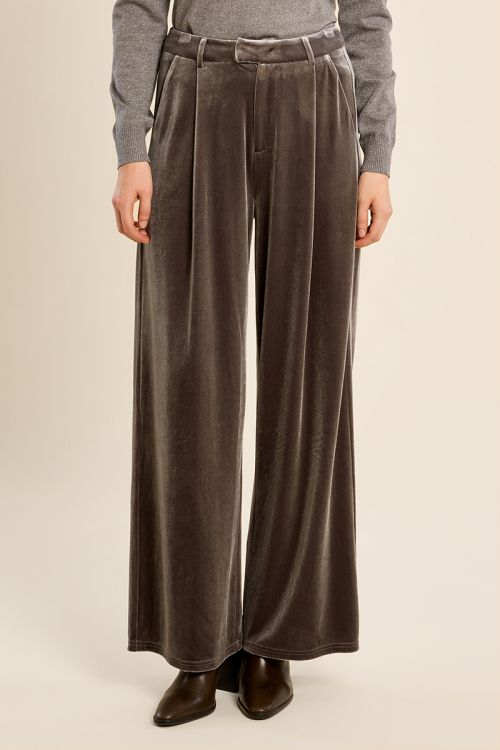 Pantalón largo aterciopelado