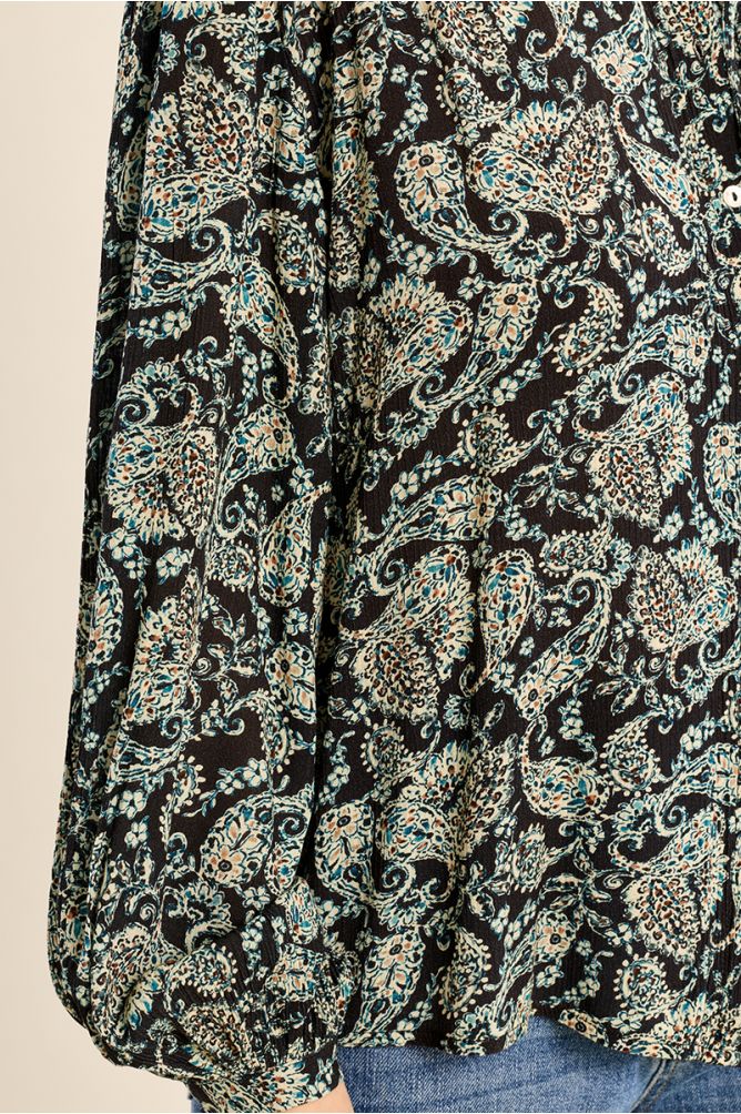 Chemise en voile imprimé cachemire