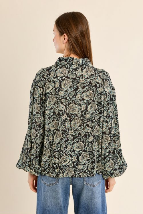 Paisley print voile shirt