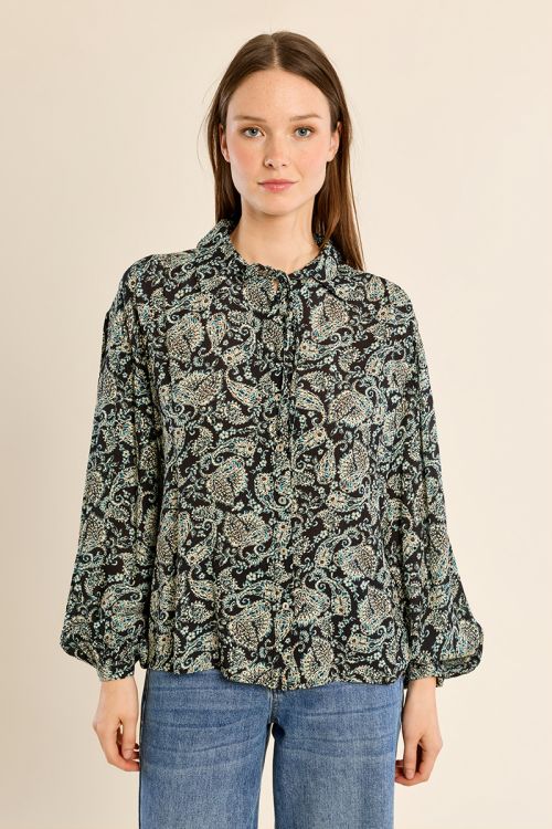 Chemise en voile imprimé cachemire